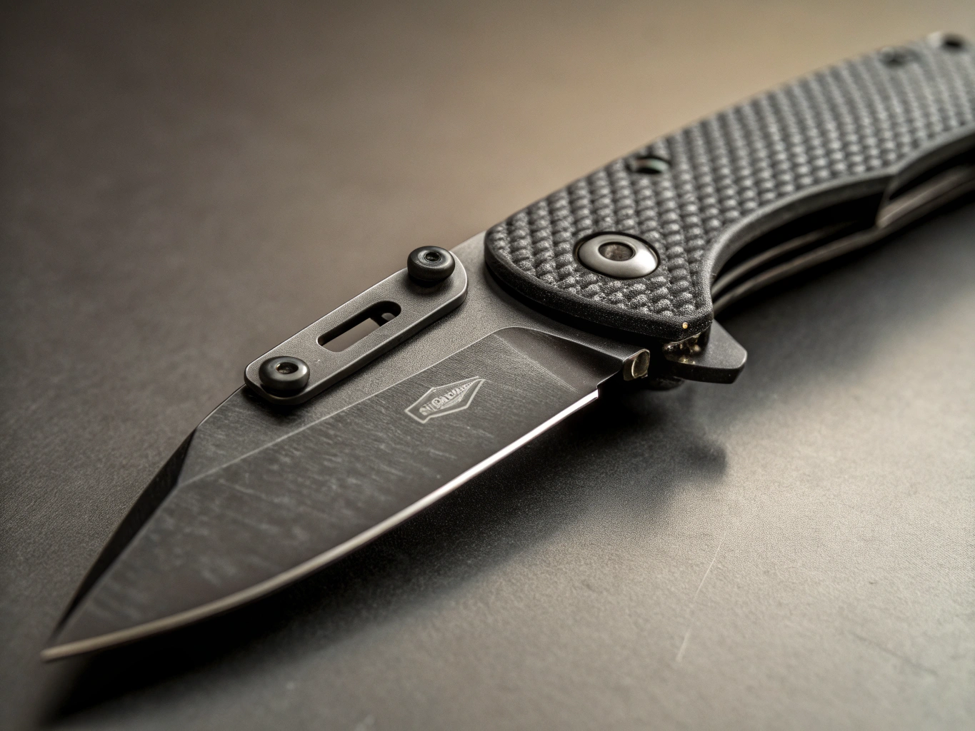 Macro texture detail of textured G10 knife handle material